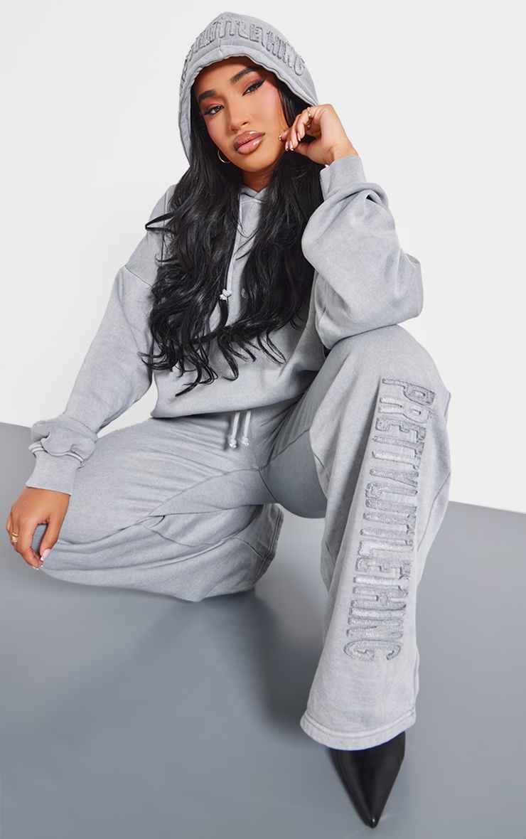 PRETTYLITTLETHING Shape Grey Hoodie