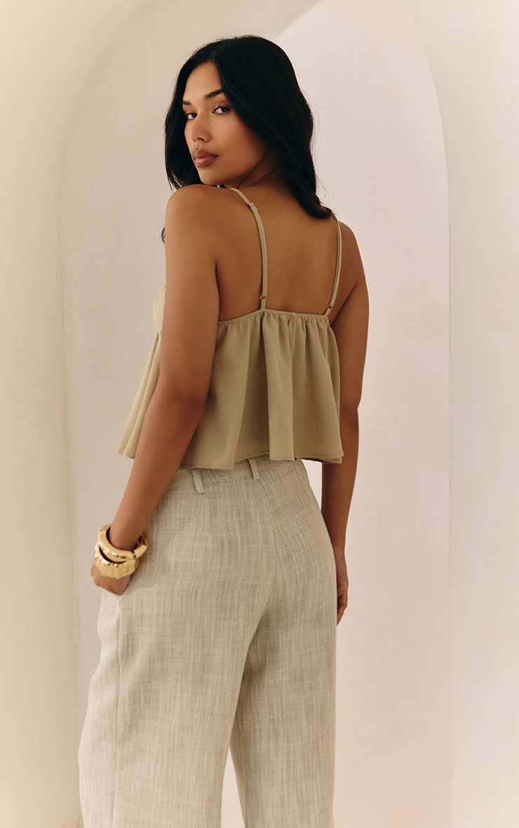Beige Woven Floaty Cami 2 Beige Woven Floaty Cami