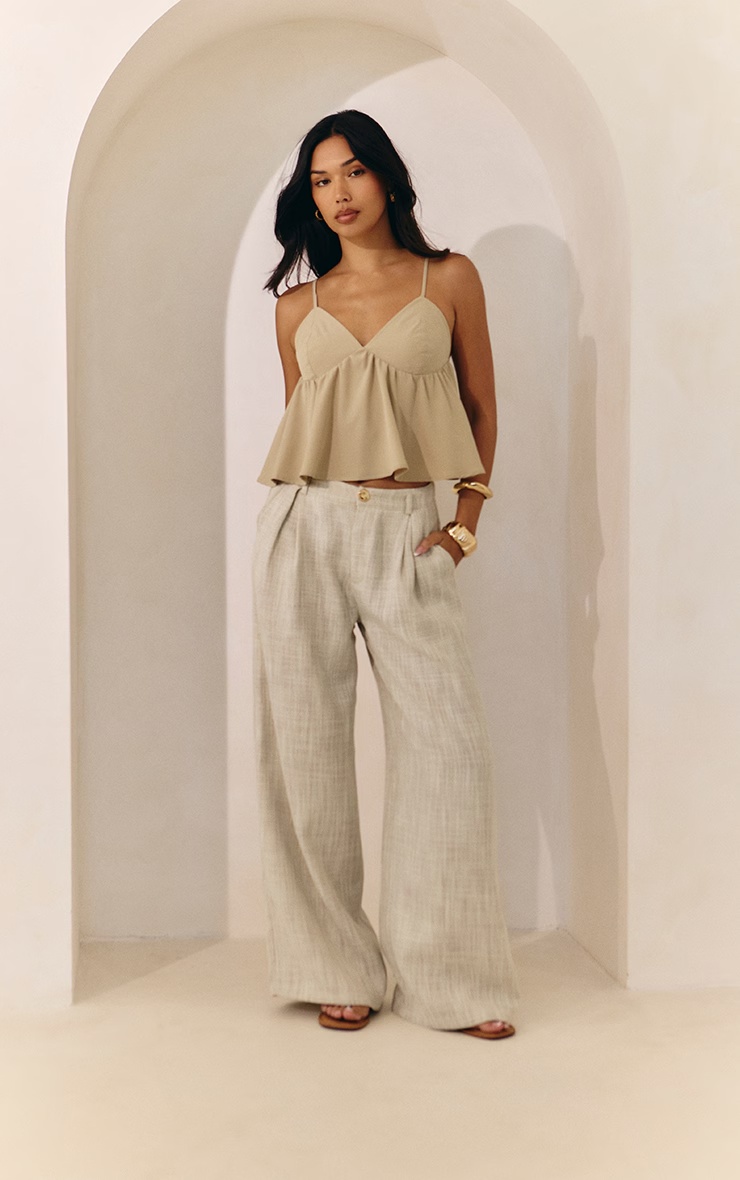 Beige Woven Floaty Cami 3 Beige Woven Floaty Cami