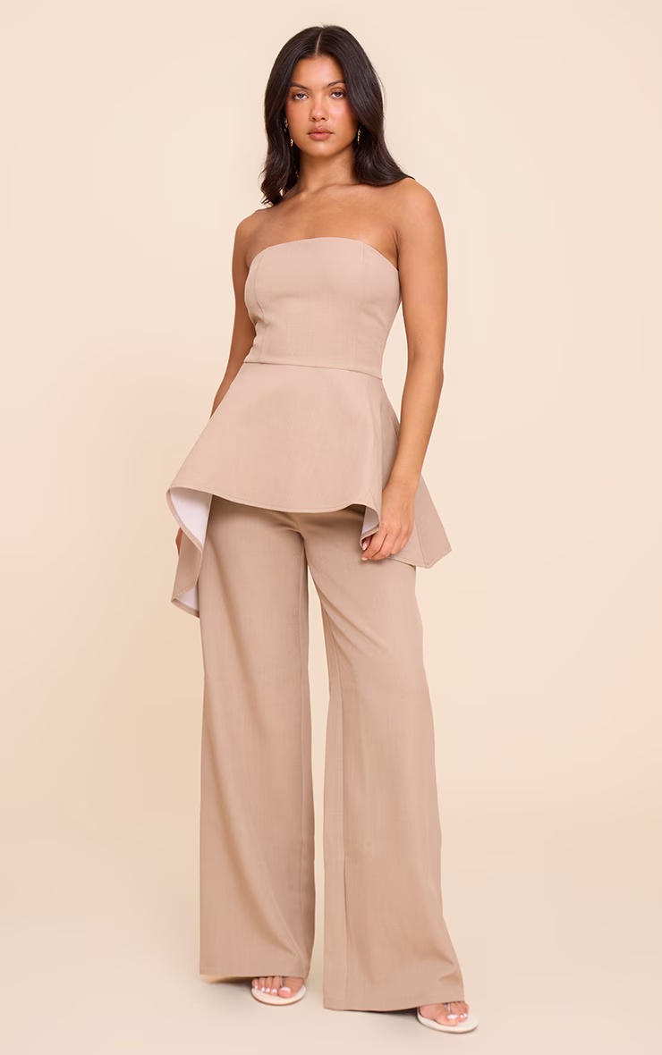 Taupe Premium Tailored Straight Leg Trouser 1 Taupe Premium Tailored Straight Leg Trouser