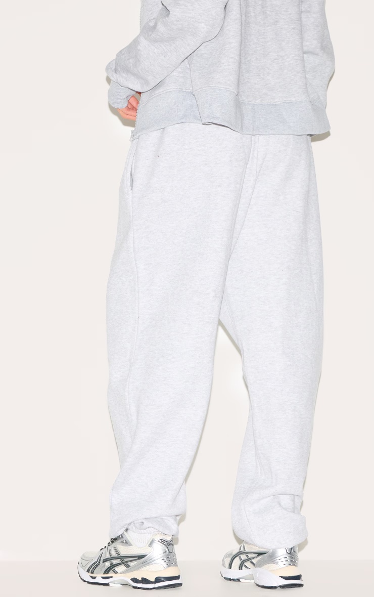 Ash Grey Pintuck Detail Oversized Joggers 3 Ash Grey Pintuck Detail Oversized Joggers
