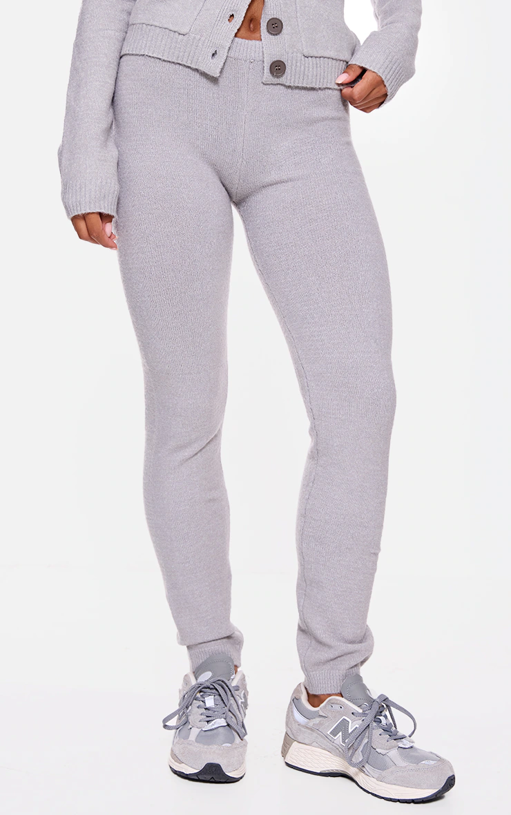 Charcoal Basic Knit Leggings 5 Charcoal Basic Knit Leggings