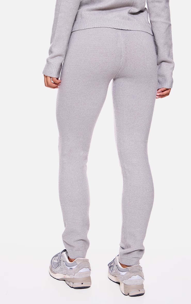 Charcoal Basic Knit Leggings 6 Charcoal Basic Knit Leggings