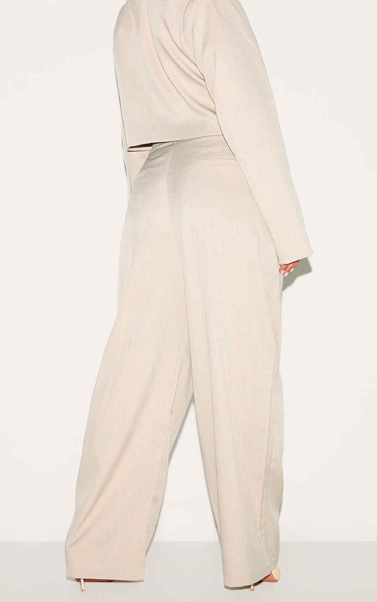 Plus Light Grey Tailored Woven Wide Leg Trousers 6 Plus Light Grey Tailored Woven Wide Leg Trousers