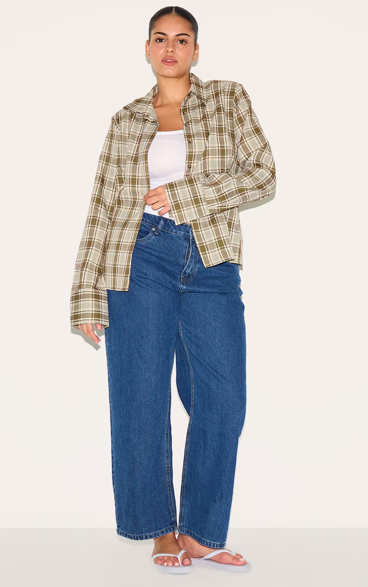 Plus Green Fitted Check Shirt 3 Plus Green Fitted Check Shirt