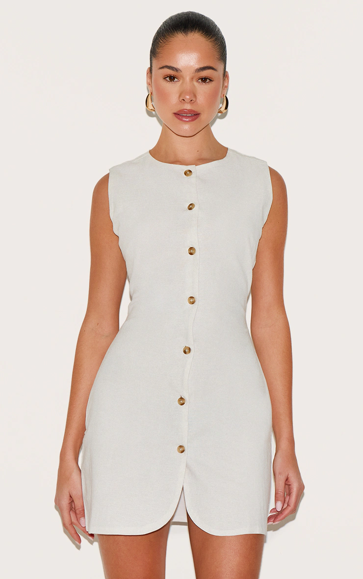 White Button Down Bodycon Dress 1 White Button Down Bodycon Dress