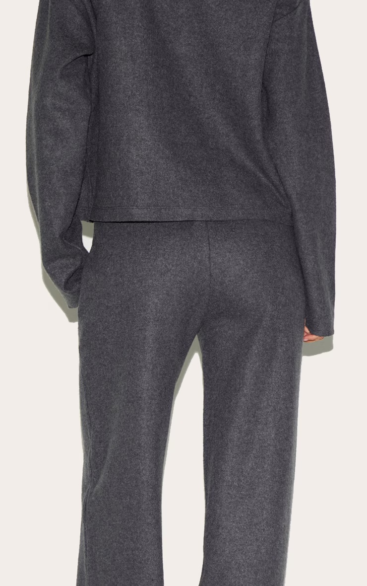 Charcoal Soft Ribbed Sweater 2 Charcoal Soft Ribbed Sweater