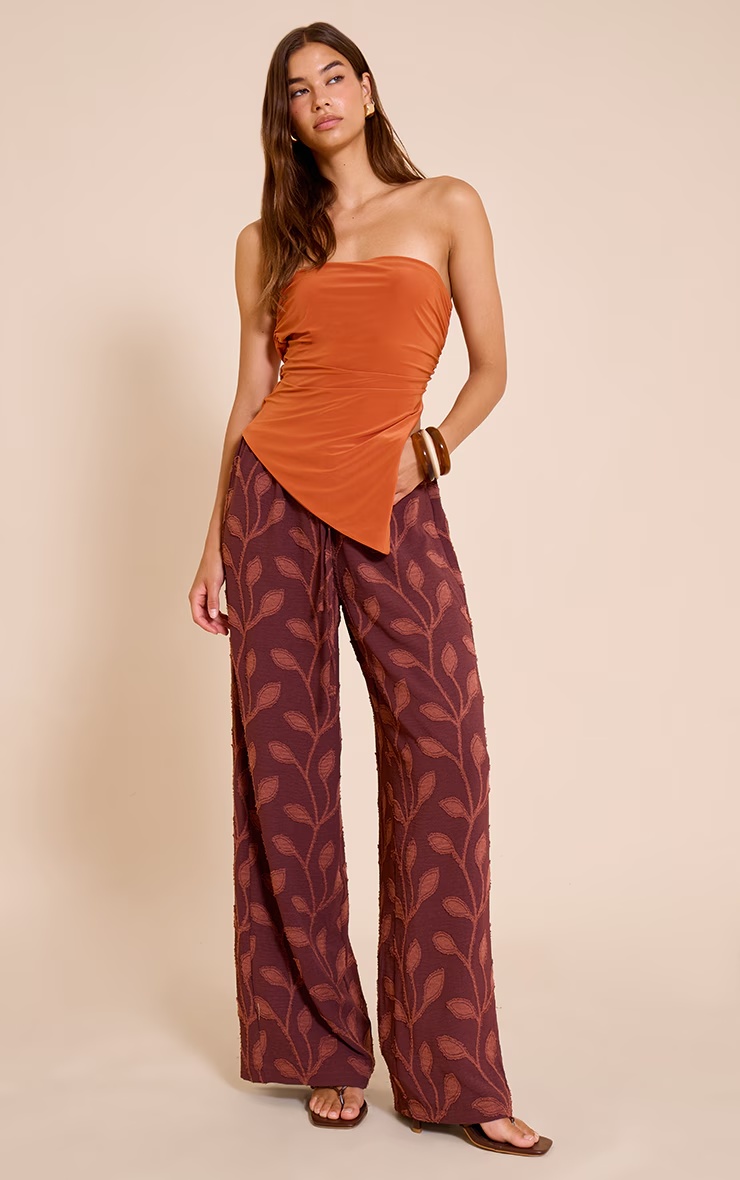 Rust Double Layer Slinky Split Side Bandeau 6 Rust Double Layer Slinky Split Side Bandeau