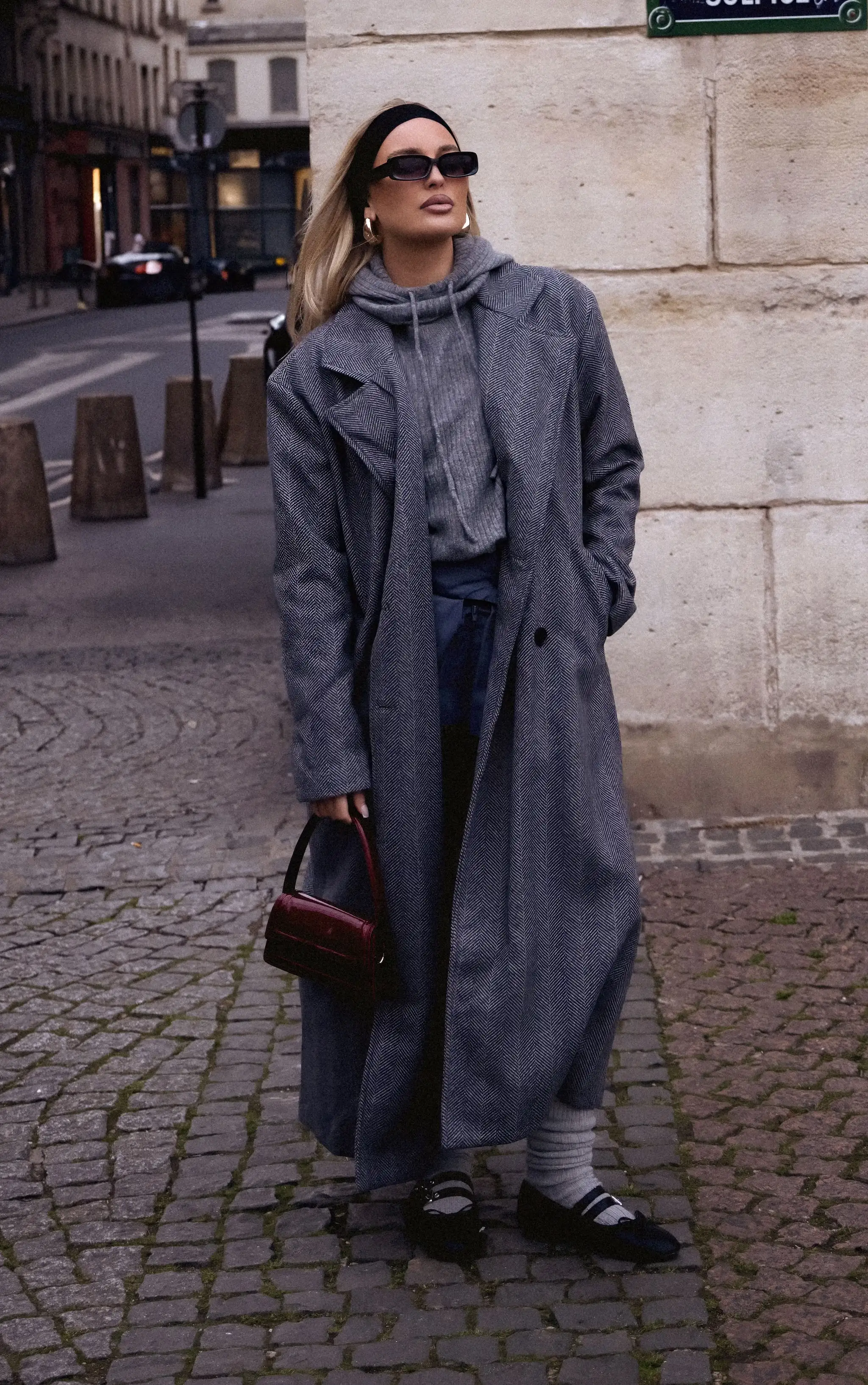 Charcoal Grey Luxe Knit Jumper & Hood