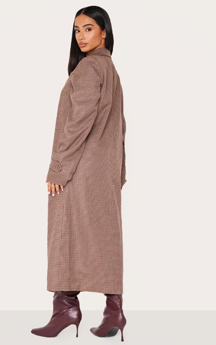 Petite Multi Check Print Oversized Trench Coat 5 Petite Multi Check Print Oversized Trench Coat