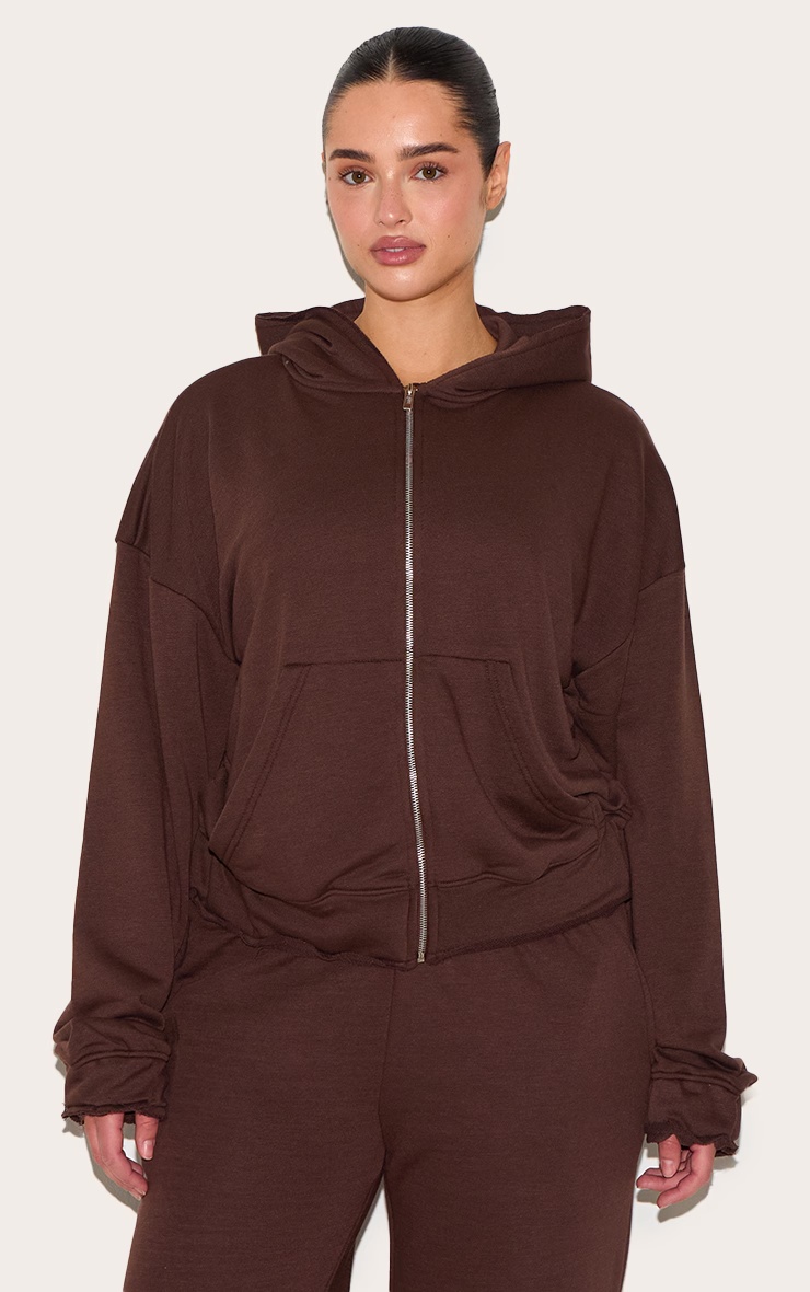Shape Chocolate Zip Through Hoodie 1 Shape Chocolate Zip Through Hoodie