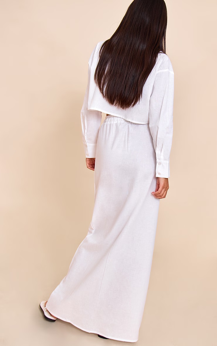 White Drawstring Maxi Skirt 5 White Drawstring Maxi Skirt
