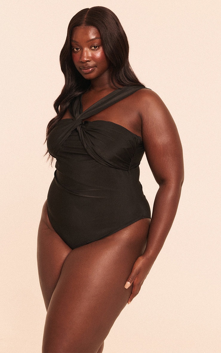 Plus Black Ruched Bust Swimsuit 6 Plus Black Ruched Bust Swimsuit