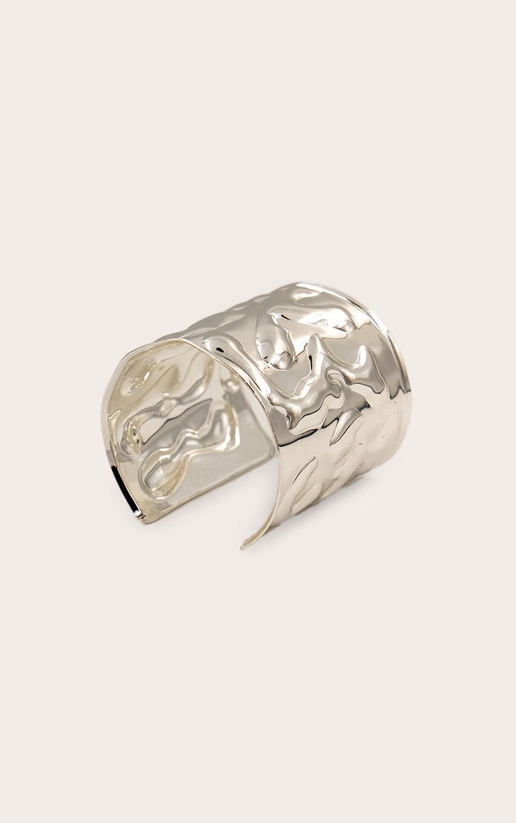 Silver Hammered Symmetrical Cuff 3 Silver Hammered Symmetrical Cuff