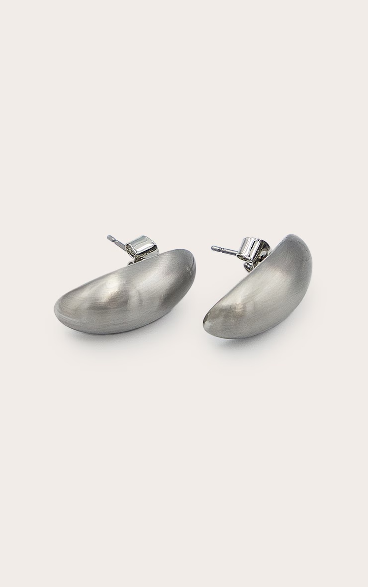 Silver Brushed Tear Drop Earrings 3 Silver Brushed Tear Drop Earrings