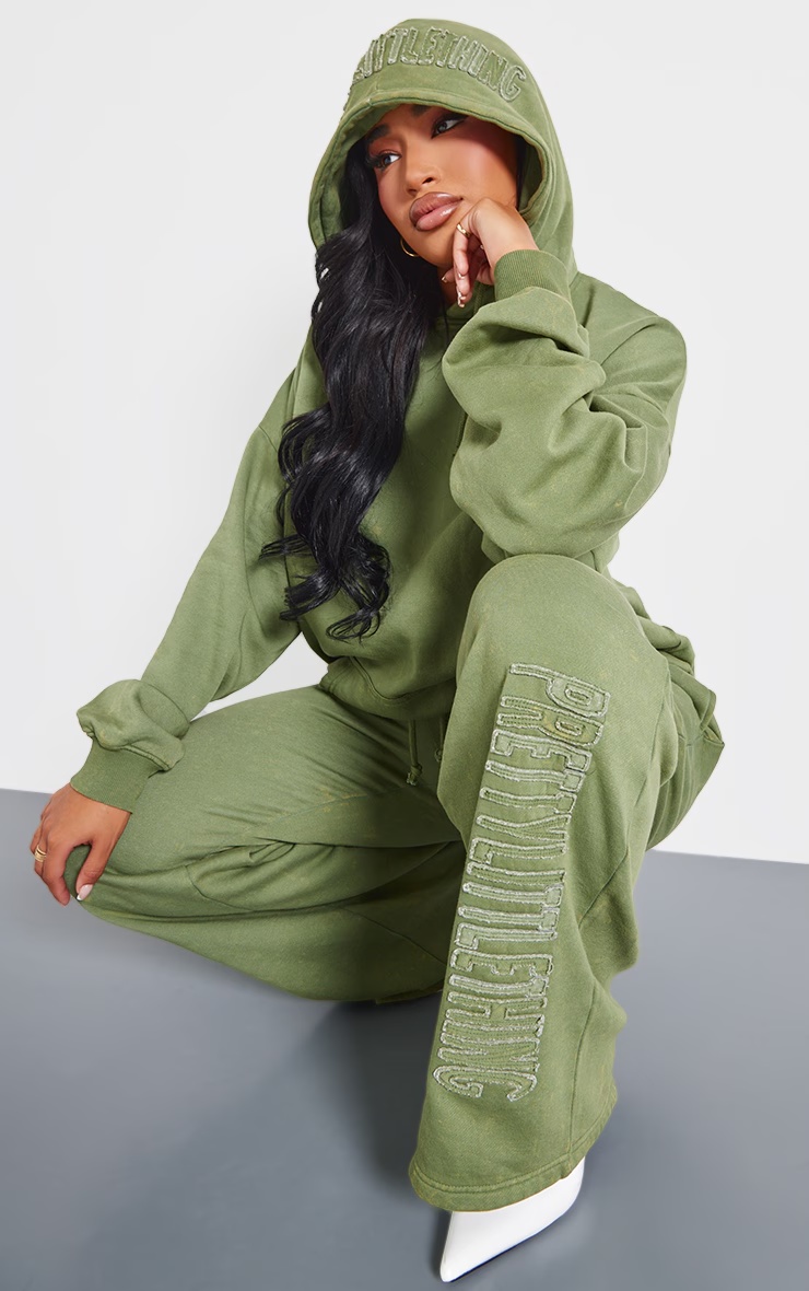 PRETTYLITTLETHING Shape Khaki Hoodie 4 PRETTYLITTLETHING Shape Khaki Hoodie