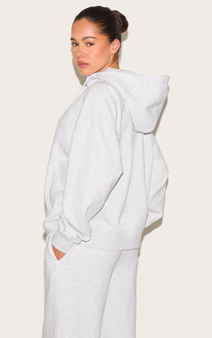 Ice Grey Oversized Funnel Neck Hoodie 2 Ice Grey Oversized Funnel Neck Hoodie