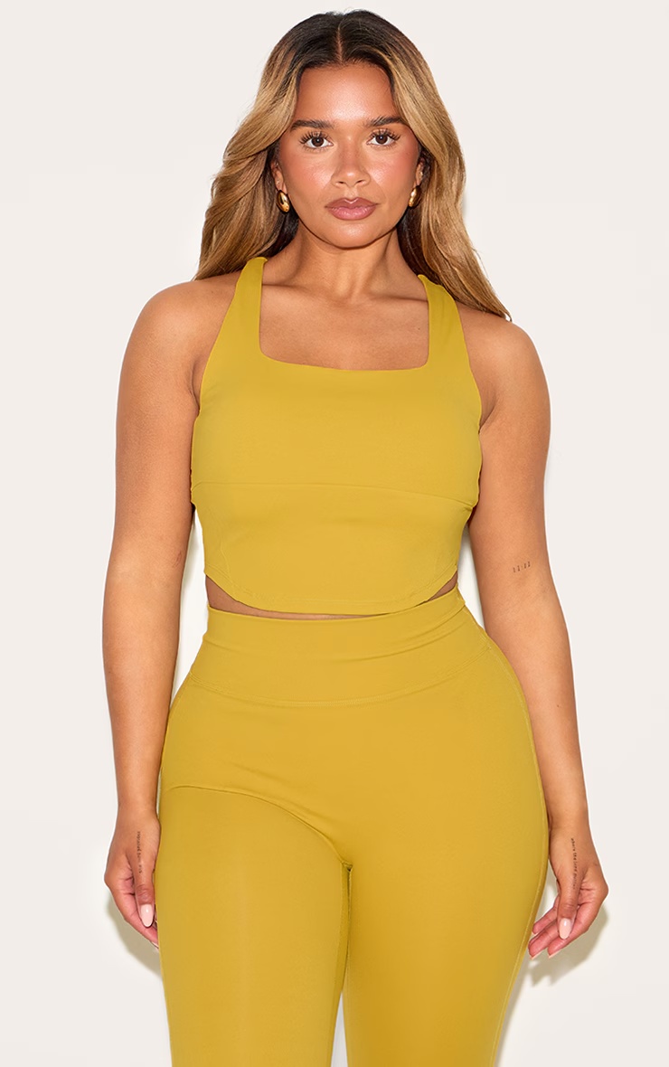 Shape Olive Active Cupped Seam Detail Sports Bra 4 Shape Olive Active Cupped Seam Detail Sports Bra