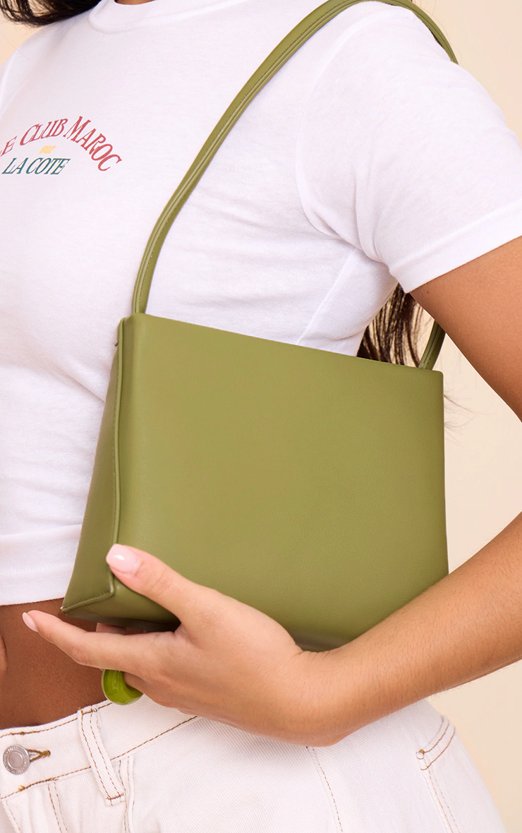 Olive Structured Mini Shoulder Bag