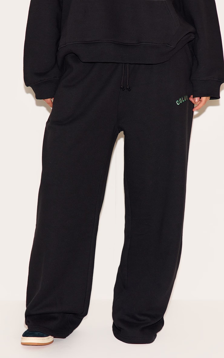 Plus Black Columbia Embroided Joggers 5 Plus Black Columbia Embroided Joggers