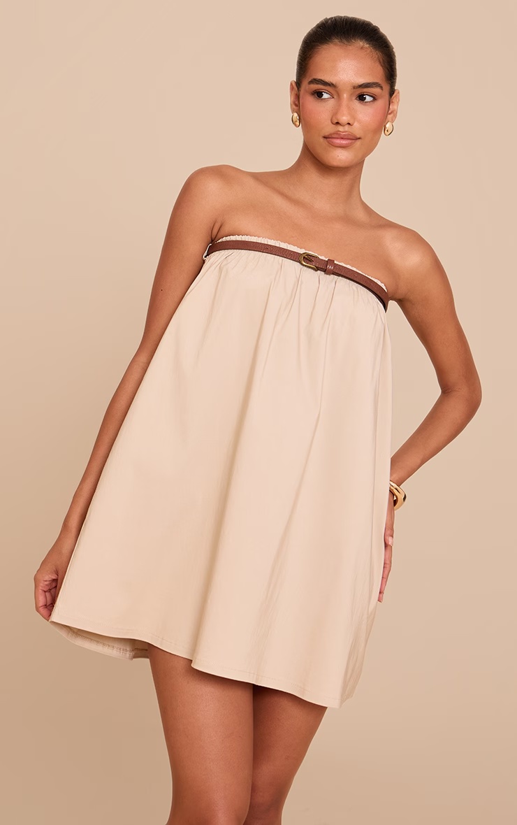 Stone Belted Bandeau Puffball Dress 4 Stone Belted Bandeau Puffball Dress