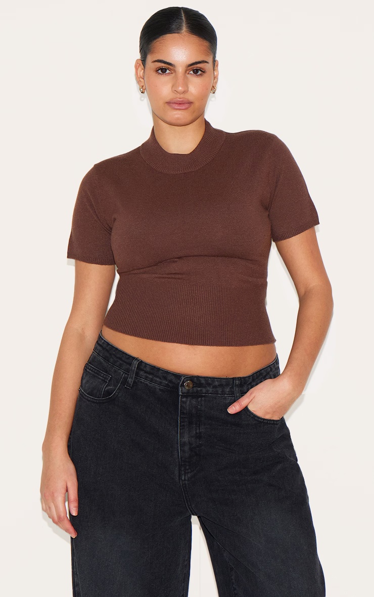 Plus Chocolate Basic Knit T Shirt 4 Plus Chocolate Basic Knit T Shirt