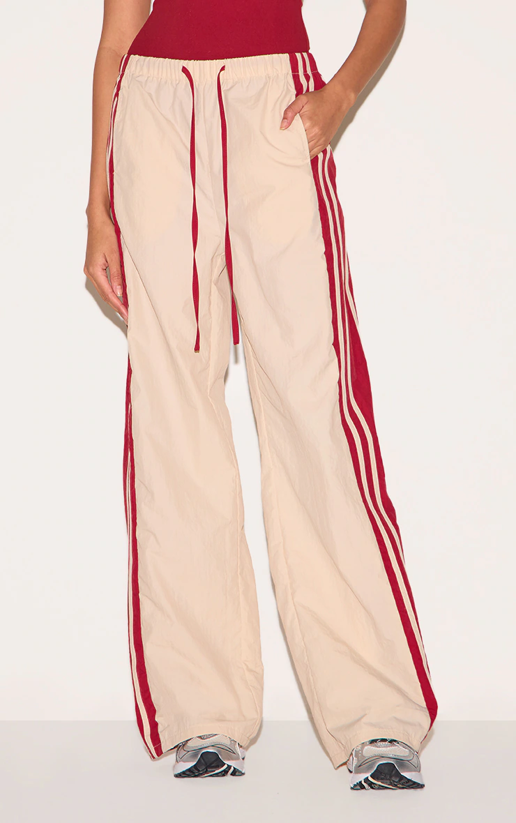 Stone Shell Contrast Side Stripe Track Pants 4 Stone Shell Contrast Side Stripe Track Pants