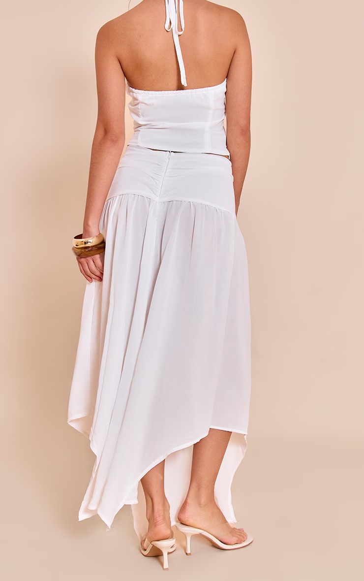 White Asymmetric Hem Maxi Skirt 6 White Asymmetric Hem Maxi Skirt