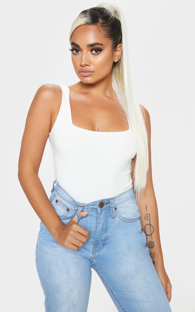 LullaBellz Grande Lengths 26" Straight Wraparound Pony Bleach Blonde