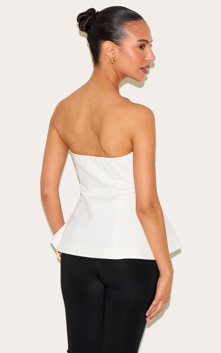 Petite White Bandeau Peplum Structured Long Top 5 Petite White Bandeau Peplum Structured Long Top