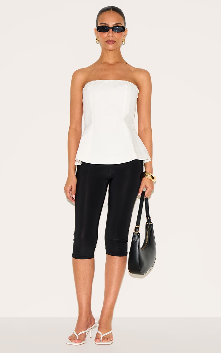 Petite White Bandeau Peplum Structured Long Top 6 Petite White Bandeau Peplum Structured Long Top
