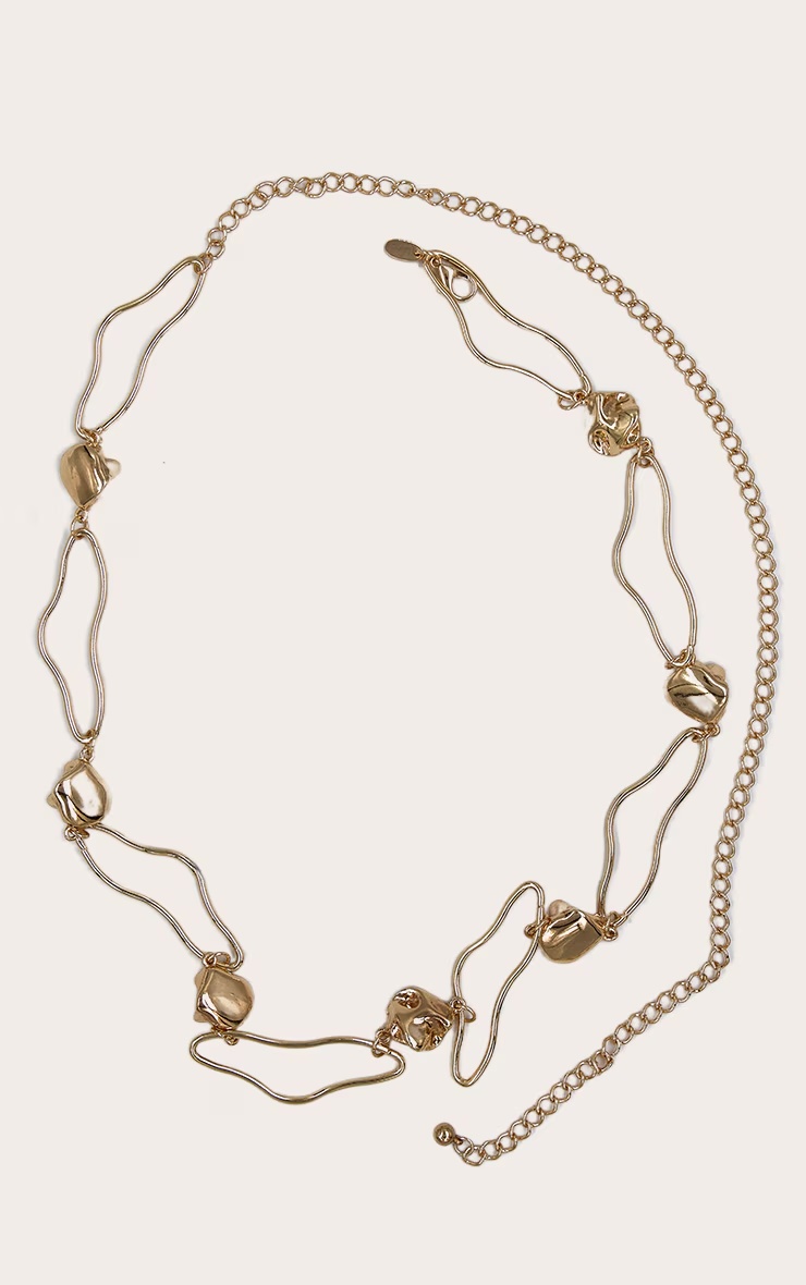Gold Molten Link Chain Belt 2 Gold Molten Link Chain Belt