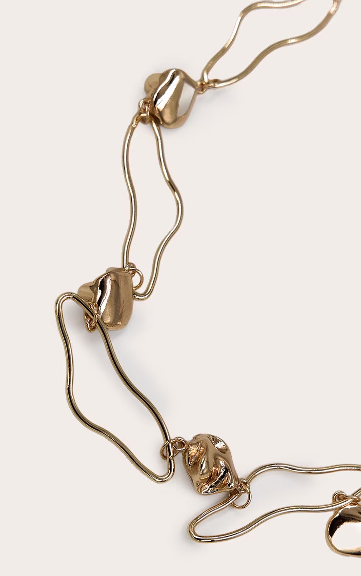 Gold Molten Link Chain Belt 6 Gold Molten Link Chain Belt
