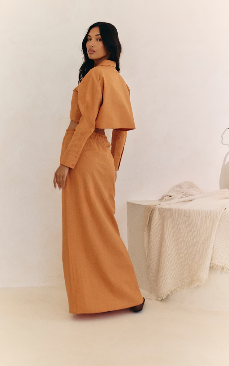 Apricot Drawstring Maxi Skirt 5 Apricot Drawstring Maxi Skirt