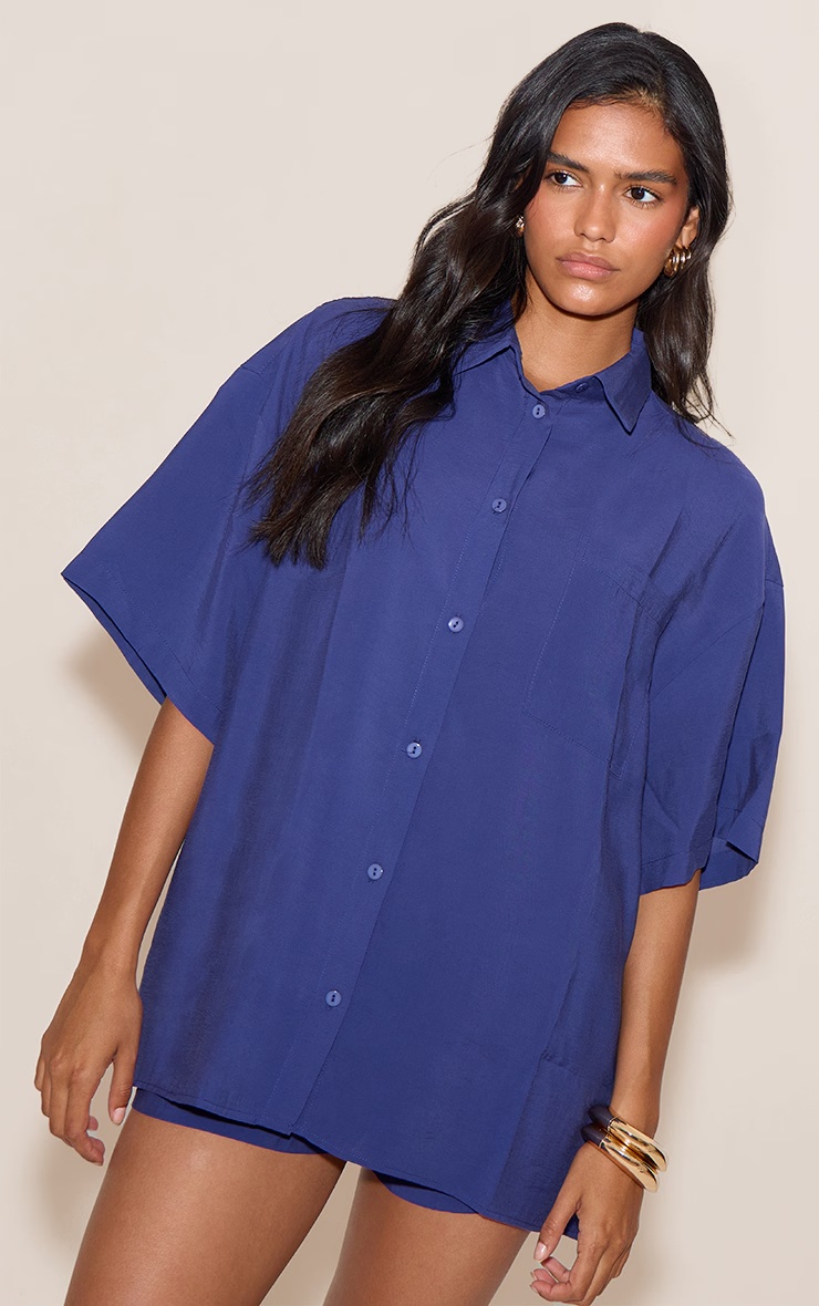 Navy Button Up Shirt 1 Navy Button Up Shirt