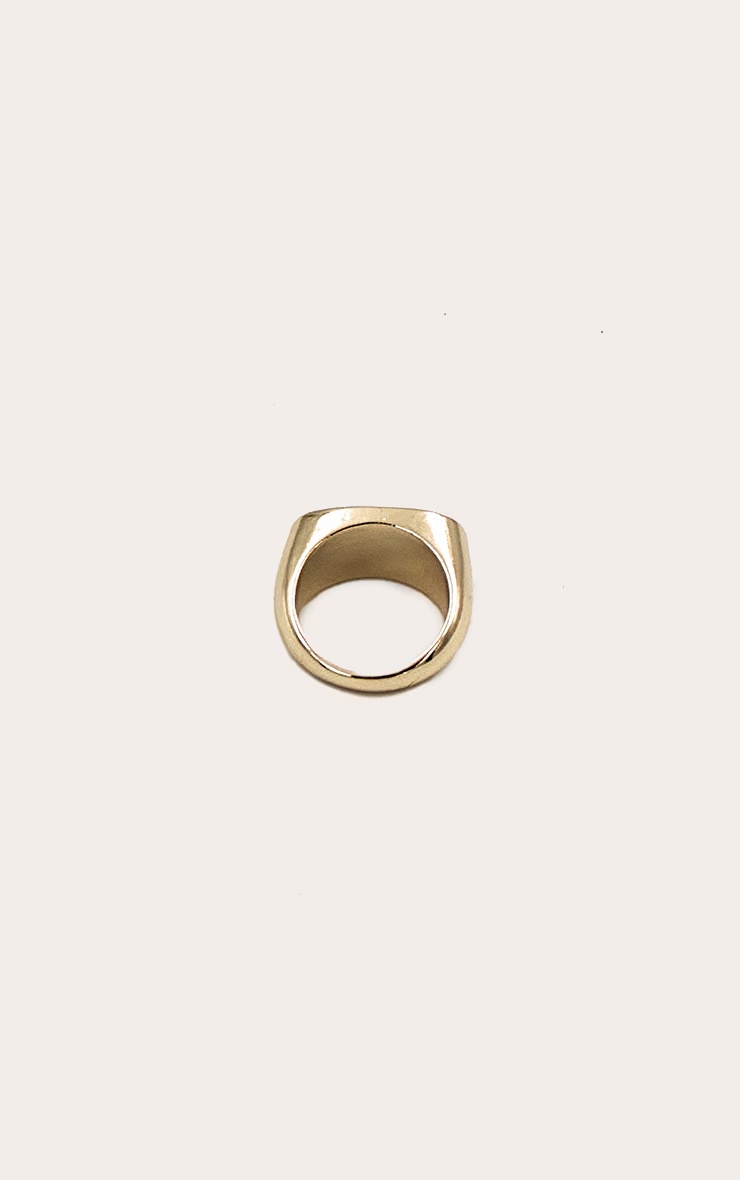 Gold Smooth Pearl Ring 3 Gold Smooth Pearl Ring