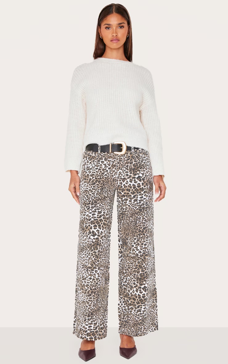 Leopard Print High Waist Wide Leg Jeans 5 Leopard Print High Waist Wide Leg Jeans