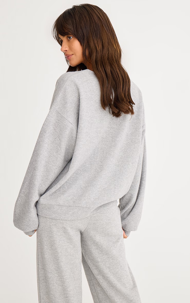 Grey Button Up Soft Touch Sweat Cardigan 2 Grey Button Up Soft Touch Sweat Cardigan