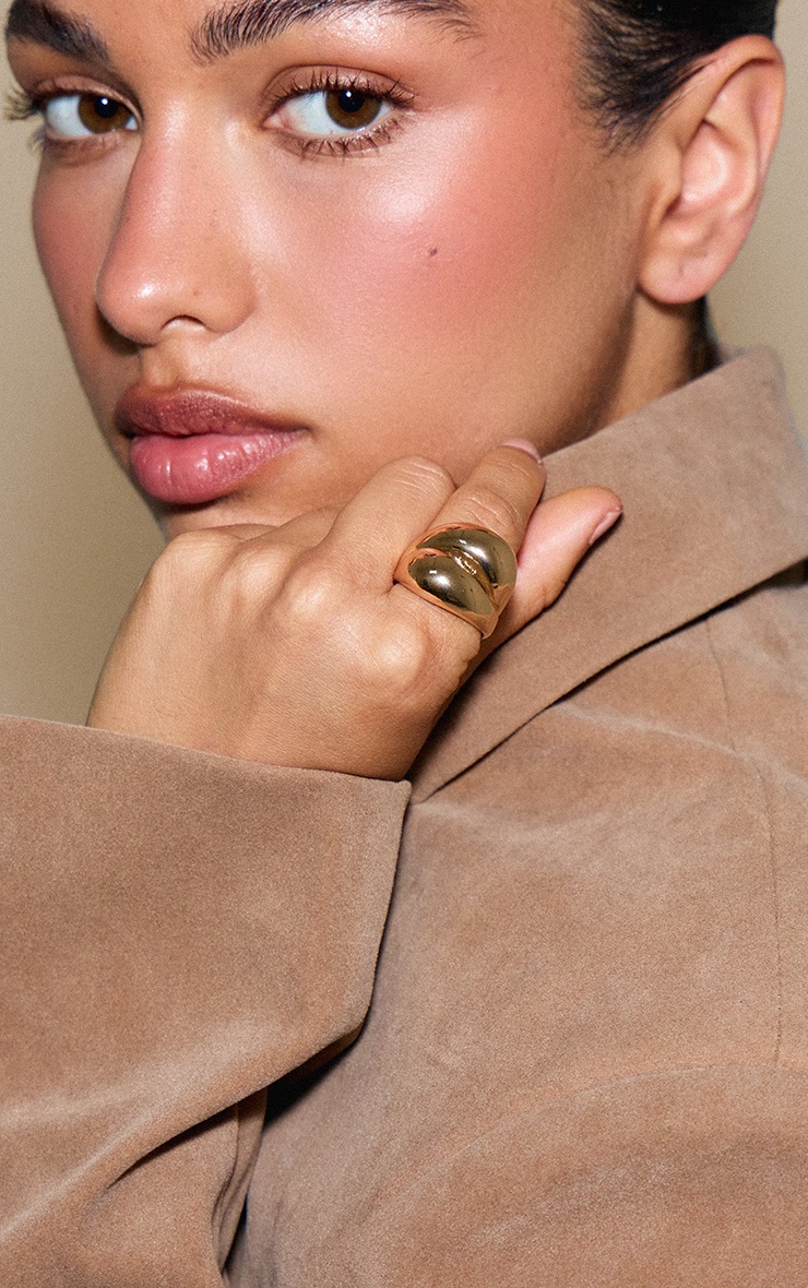 Gold Double Loop Ring