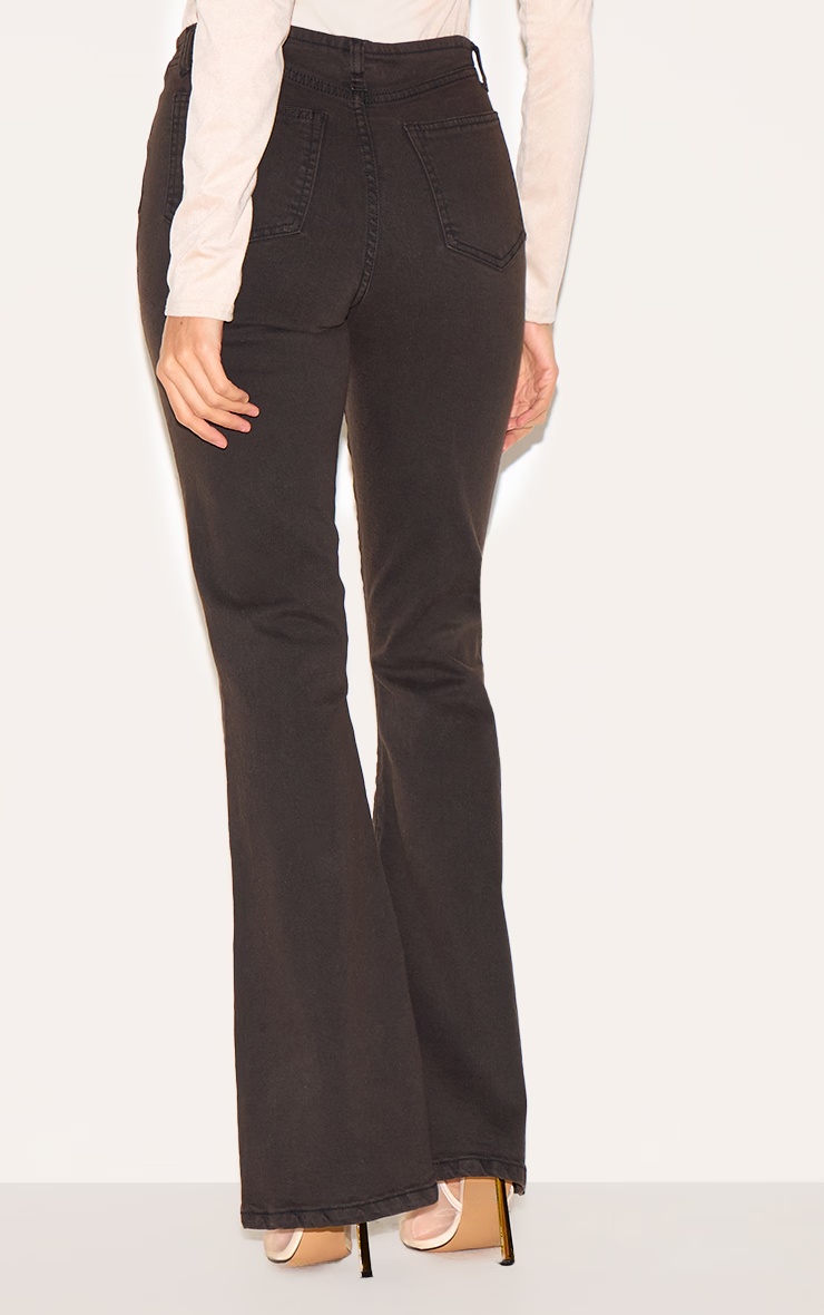 Dark Chocolate Low Rise Invisible Waistband Stretch Flares 3 Dark Chocolate Low Rise Invisible Waistband Stretch Flares