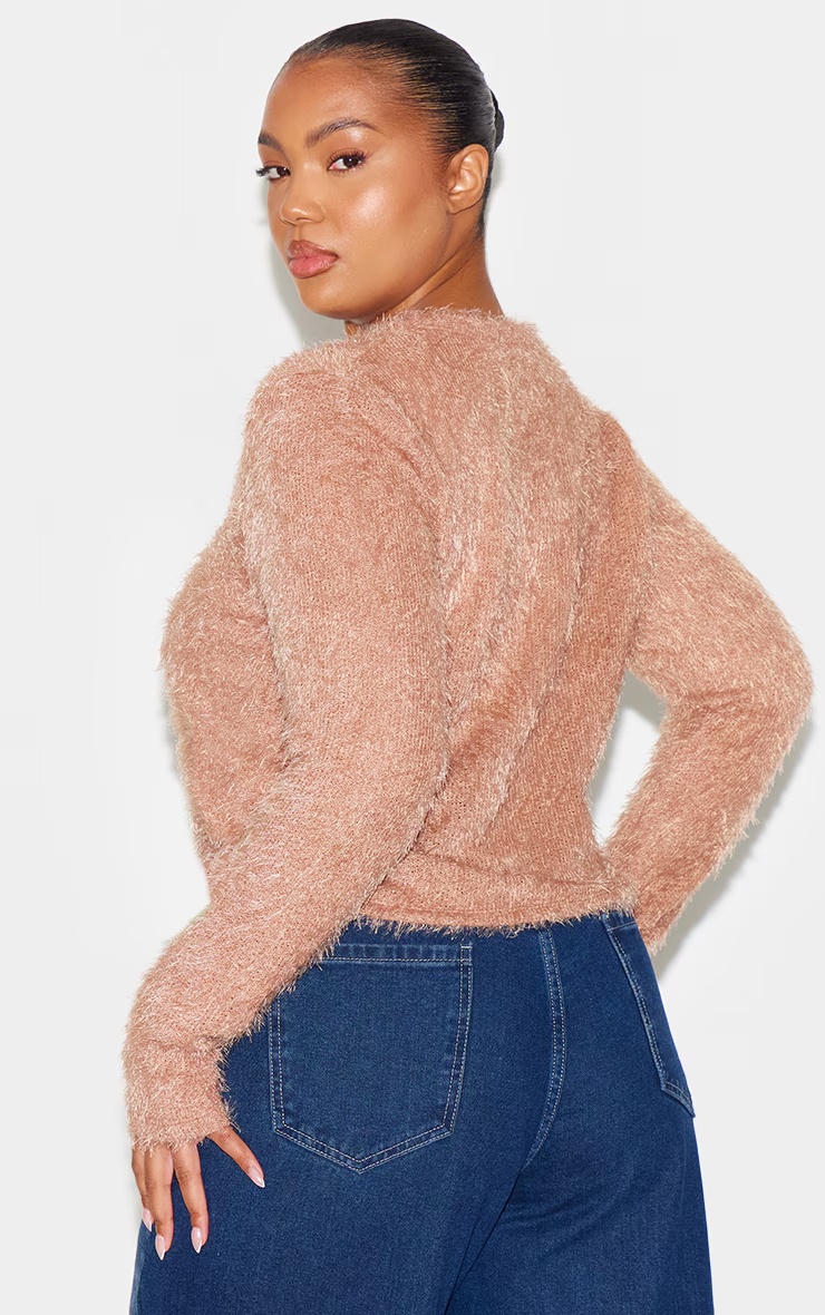 Plus Stone Eyelash Knit Cardigan 2 Plus Stone Eyelash Knit Cardigan