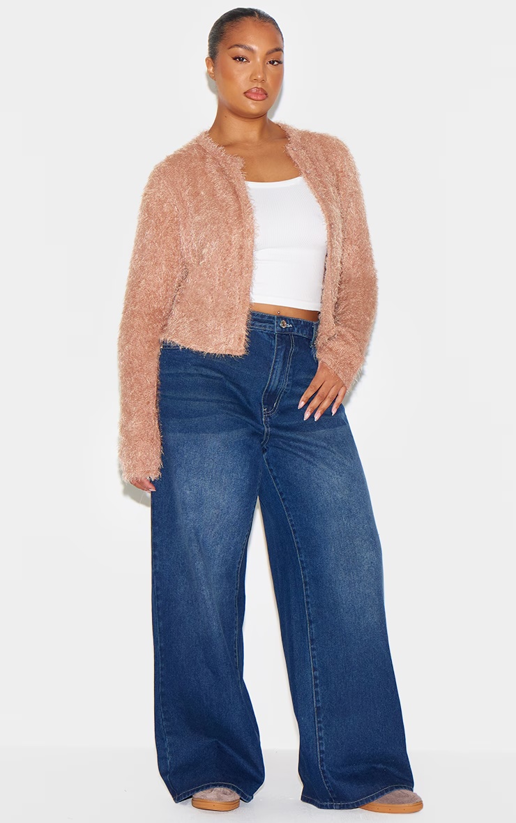 Plus Stone Eyelash Knit Cardigan 3 Plus Stone Eyelash Knit Cardigan
