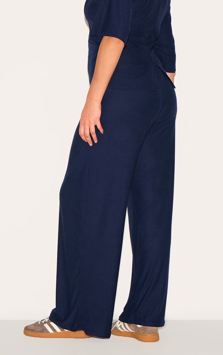Plus Navy Soft Touch Mid Rise Wide Leg Trousers 6 Plus Navy Soft Touch Mid Rise Wide Leg Trousers