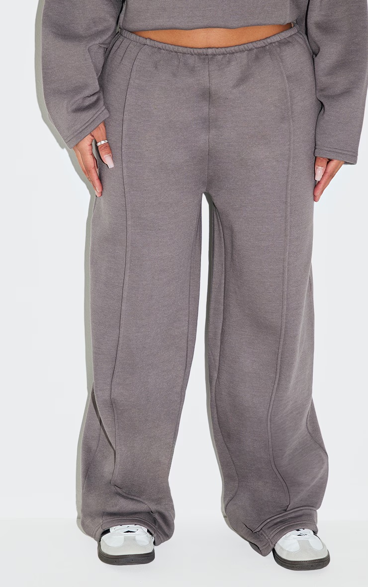 Shape Dove Grey Highwaisted Pintuck Wide Leg Joggers 4 Shape Dove Grey Highwaisted Pintuck Wide Leg Joggers