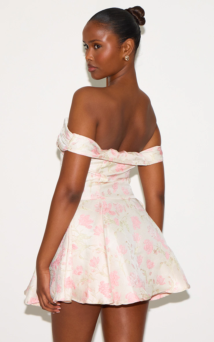 Pink Bardot Jacquard Shift Dress 2 Pink Bardot Jacquard Shift Dress