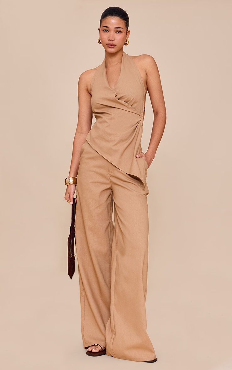 Sand Wide Leg Trousers 4 Sand Wide Leg Trousers