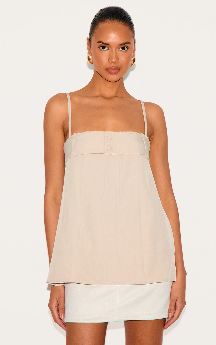 Stone Boxy Woven Belted Cami 4 Stone Boxy Woven Belted Cami