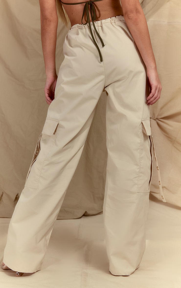 Cream Ring Detail Drawstring Cargo Trousers 6 Cream Ring Detail Drawstring Cargo Trousers