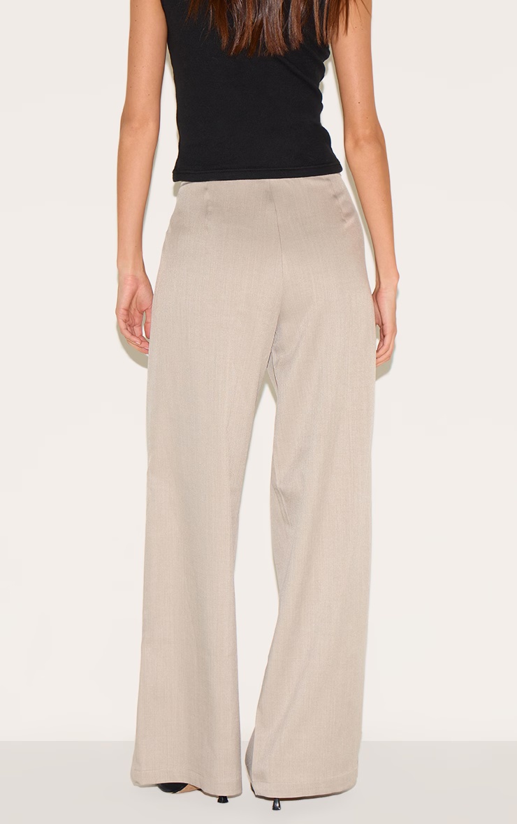 Grey Adjustable Waistband Detail Tailored Trousers 3 Grey Adjustable Waistband Detail Tailored Trousers
