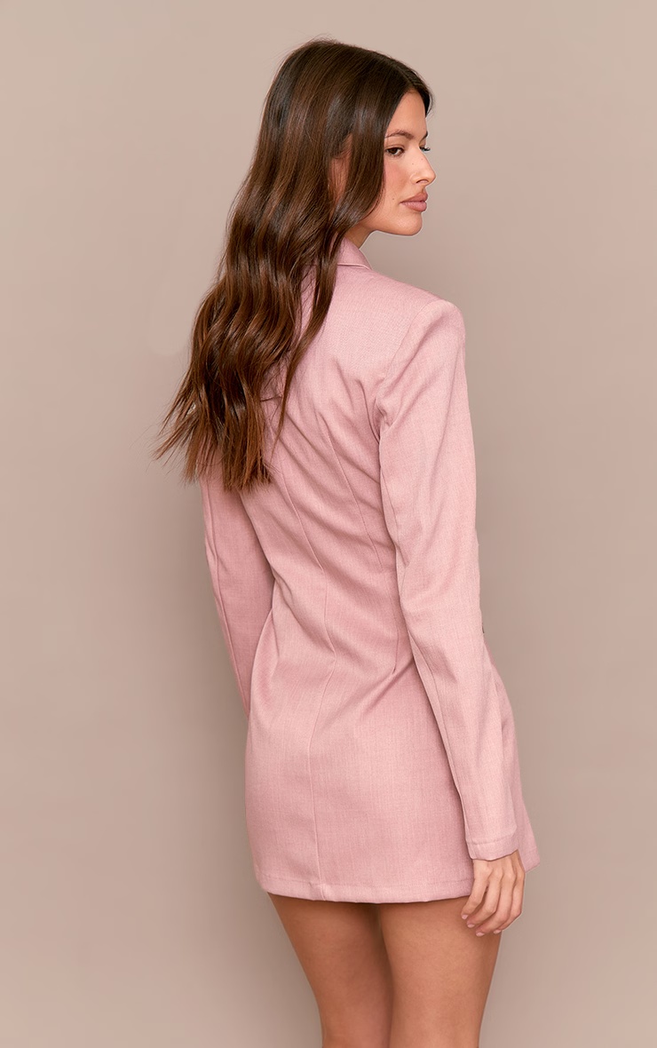 Blush Rose Tailored Button Up Pocket Detail Mini Dress 5 Blush Rose Tailored Button Up Pocket Detail Mini Dress
